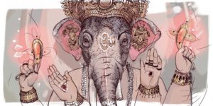 Słoń Indie, zwierzęta w religii